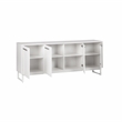 AGHDECO Baroda 4-Shelf Contemporary Particle Board/Wood Credenza in White