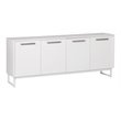 AGHDECO Baroda 4-Shelf Contemporary Particle Board/Wood Credenza in White