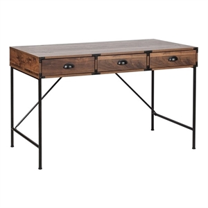 AGHDECO Orman Transitional Particle Board/Wood Desk in Walnut