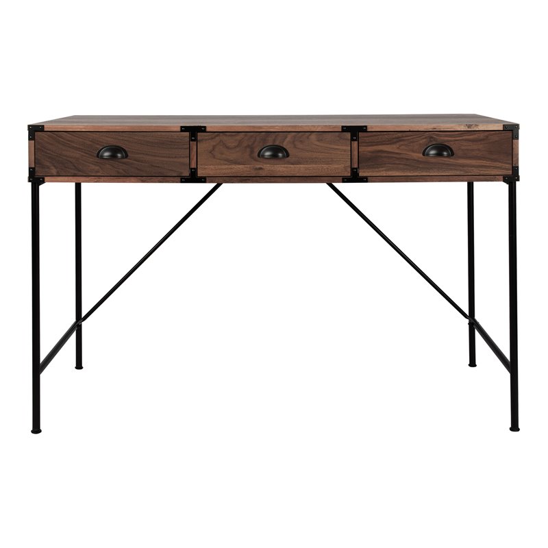AGHDECO Orman Transitional Particle Board/Wood Desk in Walnut