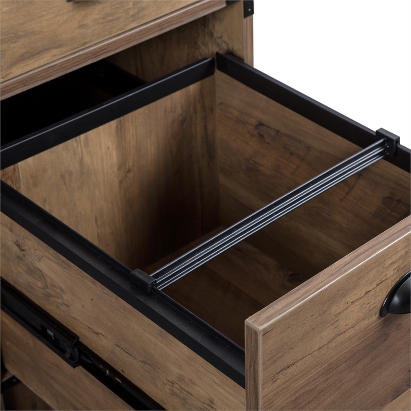 AGHDECO Orman Transitional Particle Board and Wood Desk in Oak