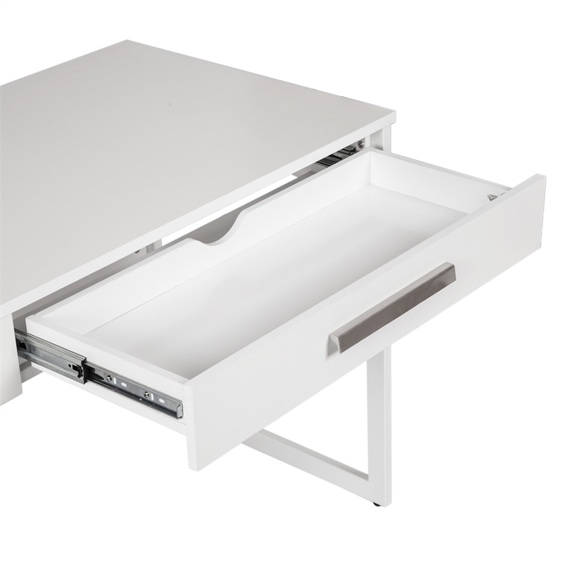AGHDECO Baroda Contemporary Particle Board/Wood Desk in White