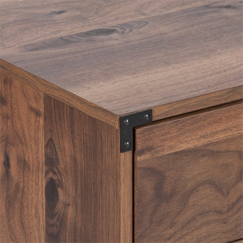 AGHDECO Orman 2-Drawer Wood Vertical Filing Cabinet in Walnut