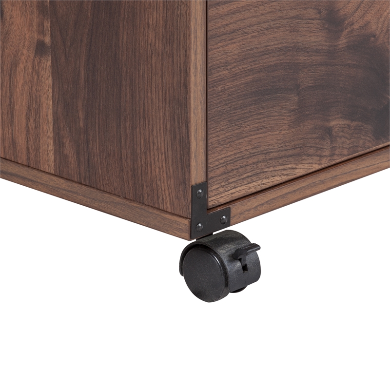 AGHDECO Orman 2-Drawer Wood Vertical Filing Cabinet in Walnut