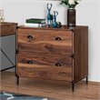 AGHDECO Orman 2-Drawer Wood Lateral Filing Cabinet in Walnut