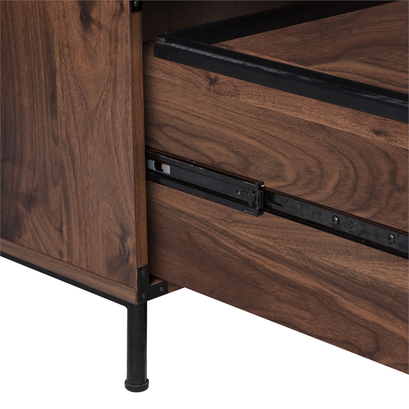 AGHDECO Orman 2-Drawer Wood Lateral Filing Cabinet in Walnut