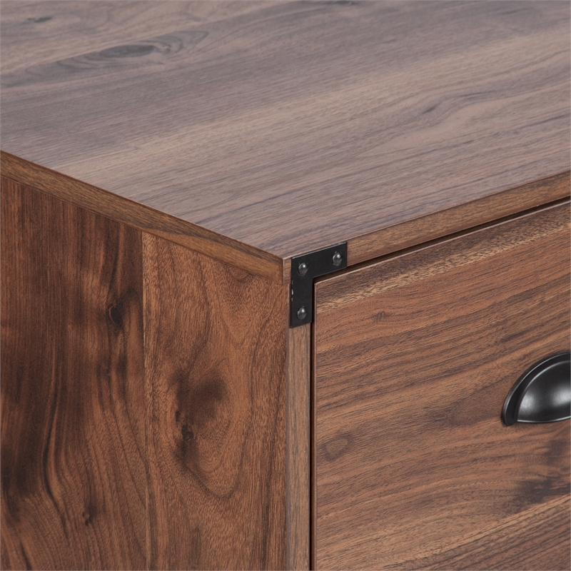 AGHDECO Orman 2-Drawer Wood Lateral Filing Cabinet in Walnut