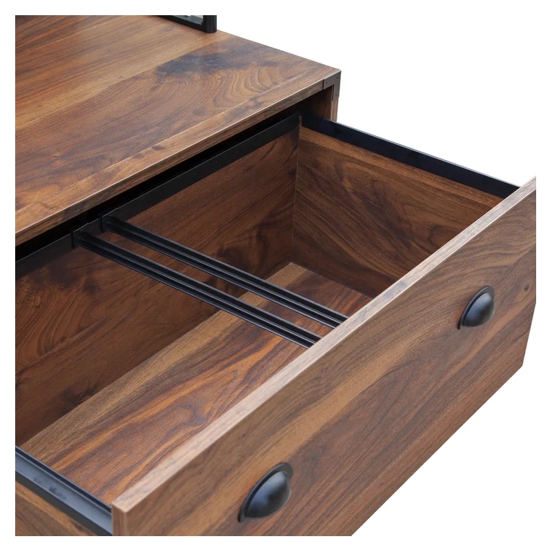 AGHDECO Orman 2-Drawer Wood Lateral Filing Cabinet in Walnut