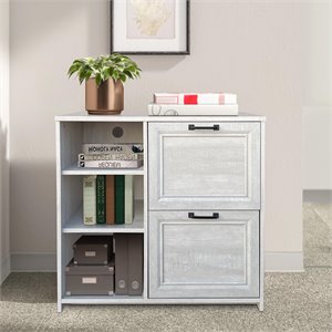 aghdeco oliwia 2-drawer particle board/wood lateral filing cabinet in gray