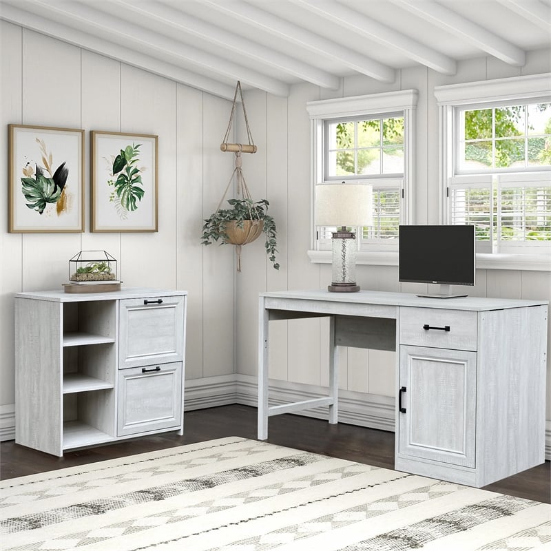 AGHDECO Oliwia 2-Drawer Particle Board/Wood Lateral Filing Cabinet in Gray