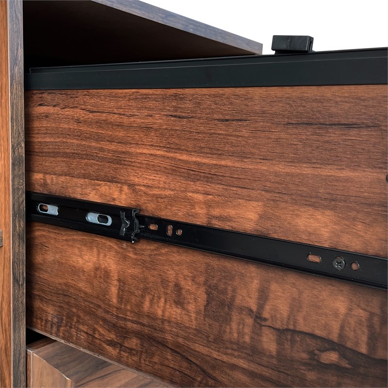 AGHDECO Oliwia 2-Drawer Wood Lateral Filing Cabinet in Walnut