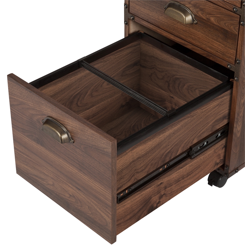 AGHDECO Howery 3-Drawer Particle Board/Wood Filing Cabinet in Walnut