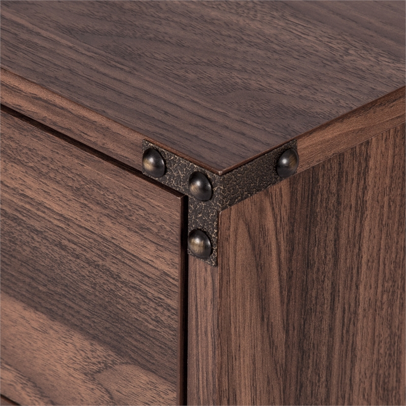 AGHDECO Howery 3-Drawer Particle Board/Wood Filing Cabinet in Walnut