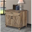 AGHDECO Roney 1-Drawer Particle Board/Wood Storage Cabinet in Rustic Oak