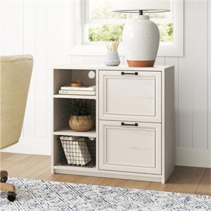 AGHDECO Oliwia 2-Drawer Wood Lateral Filing Cabinet in White