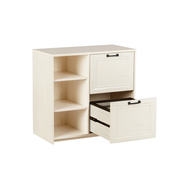 AGHDECO Oliwia 2-Drawer Wood Lateral Filing Cabinet in White