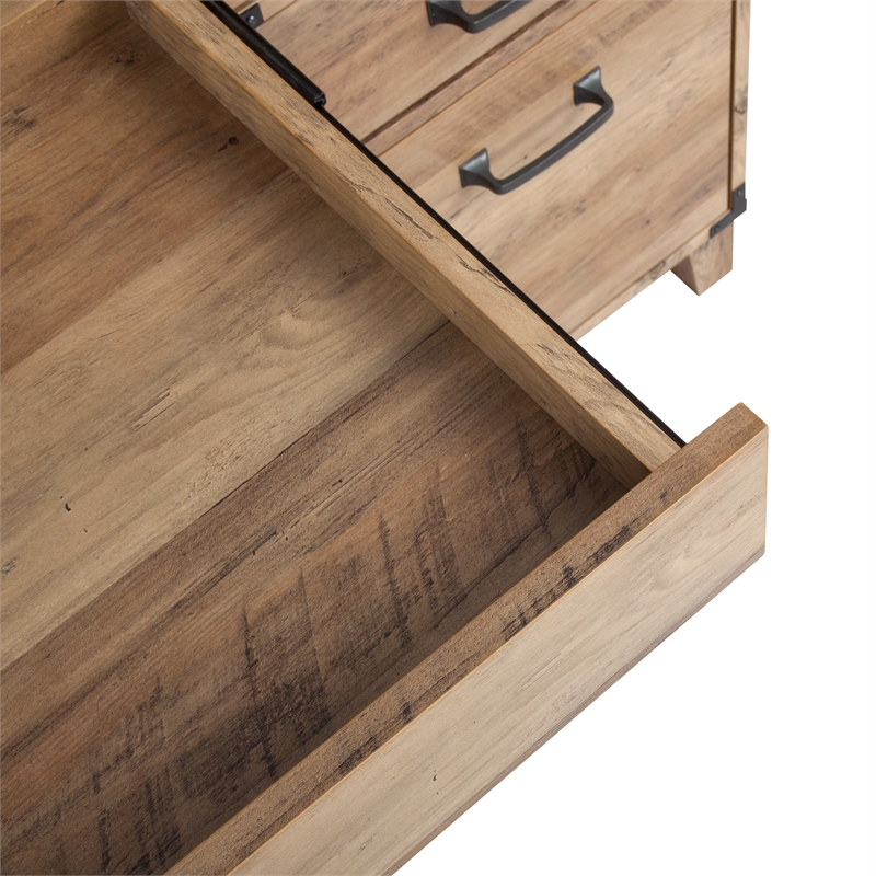 AGHDECO Roney Farmhouse Wooden Home Office Desk in Rustic Oak