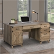 AGHDECO Roney Farmhouse Wooden Home Office Desk in Rustic Oak
