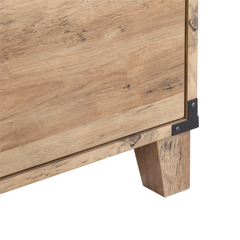 AGHDECO Roney Farmhouse Wooden Home Office Desk in Rustic Oak