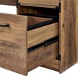 Oxford L-Shape Executive Desk in Rustic Oak