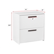AGHDECO Alaska 2-Drawer Engineered Wood File Cabinet in White