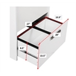 AGHDECO Alaska 2-Drawer Engineered Wood File Cabinet in White
