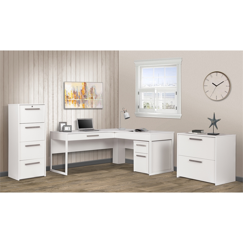AGHDECO Alaska 2-Drawer Engineered Wood File Cabinet in White
