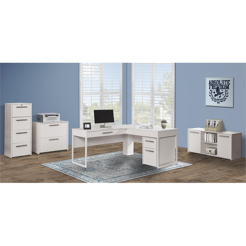 AGHDECO Alaska 2-Drawer Engineered Wood File Cabinet in White