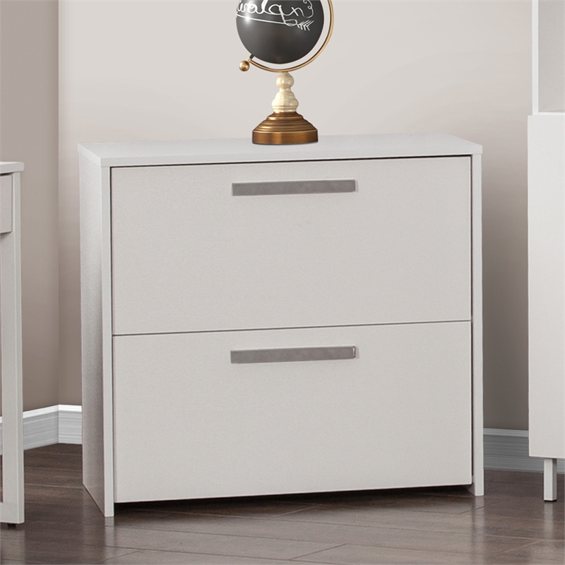 AGHDECO Alaska 2-Drawer Engineered Wood File Cabinet in White