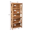 AGHDECO Austin 5-Tier Modern Engineered Wood Bookcase in Light Brown