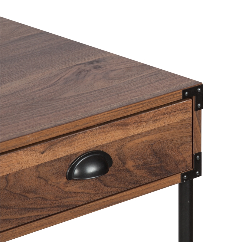 AGHDECO Brunei 3-Drawer Traditional Engineered Wood Writing Desk in Walnut