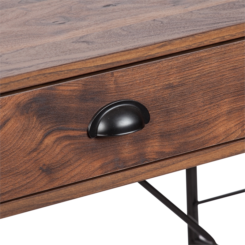 AGHDECO Brunei 3-Drawer Traditional Engineered Wood Writing Desk in Walnut