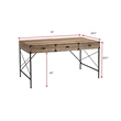 AGHDECO Brunei 3-Drawer Modern Engineered Wood Writing Desk in Rustic Oak