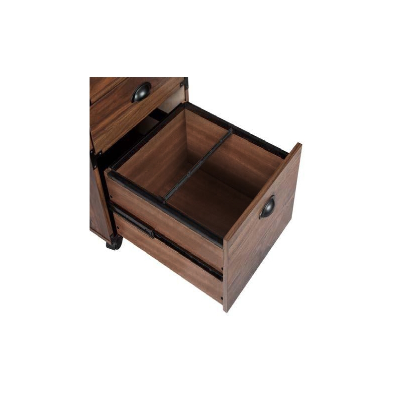 AGHDECO Brunei Modern Engineered Wood File Drawer with Metal Hardware in Walnut