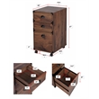 AGHDECO Brunei Modern Engineered Wood File Drawer with Metal Hardware in Walnut