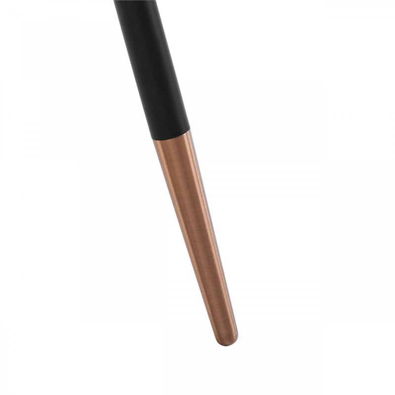 Limari Home Cayson Small Modern Metal and Glass Coffee Table in Black/Gold