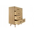 Limari Home Claire Contemporary Veneer Wood and Metal Chest in Walnut Natural