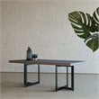 Limari Home Sharon Modern Concrete and Metal Coffee Table in Gray/Black