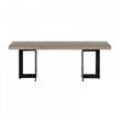 Limari Home Sharon Modern Concrete and Metal Coffee Table in Gray/Black