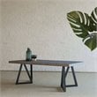 Limari Home Richmond Modern Concrete and Metal Coffee Table in Gray/Black