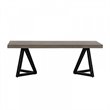 Limari Home Richmond Modern Concrete and Metal Coffee Table in Gray/Black
