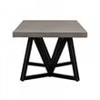 Limari Home Richmond Modern Concrete and Metal Coffee Table in Gray/Black