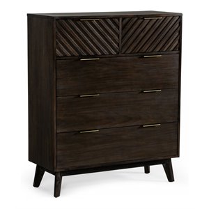 limari home daisy mid-century acacia veneer and solid wood chest in dark brown