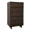 Limari Home Selma Veneer Wood Chest with Concrete Top in Dark Aged Oak/Gray