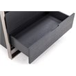 Limari Home Jolene Modern Veneer Wood and Stainless Steel Bedroom Chest in Gray