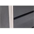 Limari Home Jolene Modern Veneer Wood and Stainless Steel Bedroom Chest in Gray