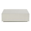 Limari Home Anvil Brushed Square Modern Stainless Steel Coffee Table in Silver