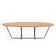 Limari Home Esther Large Industrial Veneer Wood Coffee Table in Oak/Black