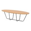 Limari Home Esther Large Industrial Veneer Wood Coffee Table in Oak/Black