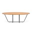 Limari Home Esther Small Industrial Veneer Wood Coffee Table in Oak/Black